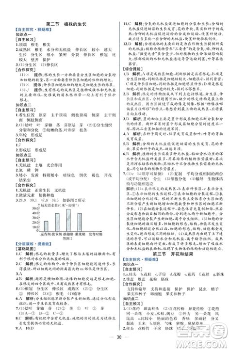 2023年同步导学案课时练八年级生物下册人教版答案——青夏教育精英家教网——