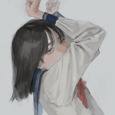 温柔又丧的头像漫画女生