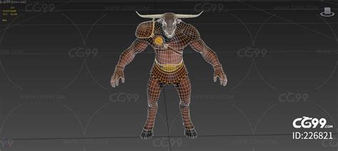 次世代牛头战士 牛头人酋长 牛魔王 牛头怪 怪物 妖怪 牛妖 兽族 怪兽-cg模型免费下载-CG99