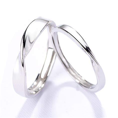 达米拉s925纯银戒指时尚个性520情侣款开口对戒戒指-智慧新零售