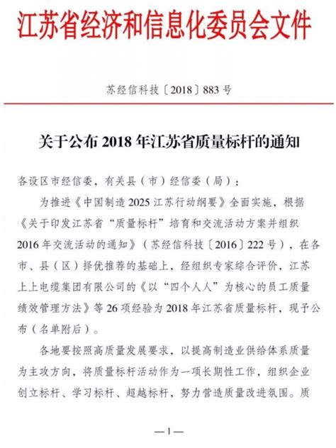 2018江苏省质量标杆名单公布，镇江4企业入选，位列全省第一！_我苏网