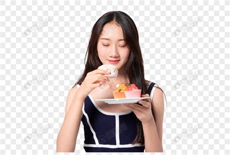 蛋糕女生图片