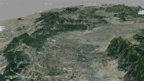 山西三维地图,山西地图山脉地形3D模型_其他场景模型下载-摩尔网CGMOL