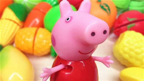 小猪佩奇切彩色水果蔬菜 趣味早教视频_腾讯视频