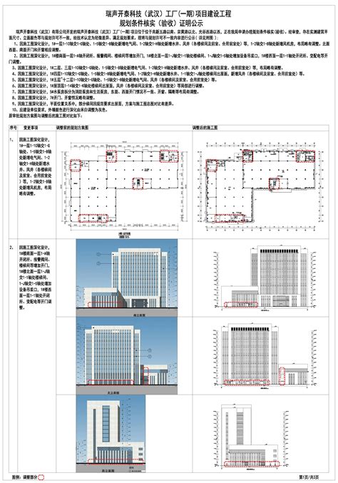 瑞声开泰科技（武汉）工厂（一期）项目建设工程规划条件核实证明公示