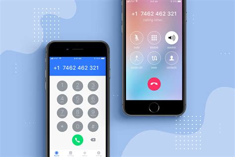 手机通话管理APP应用拨号界面设计模板 Auto Call Recorder mobile template – 设计小咖