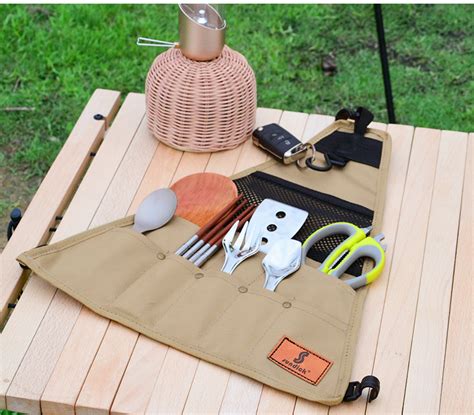 户外餐具12件套装野营便携不锈钢筷子刀叉勺子野餐用品野炊包批发-阿里巴巴