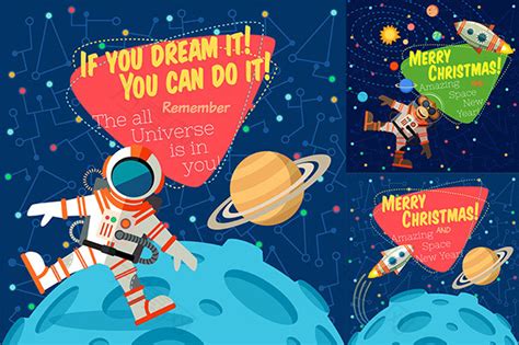 星球与宇航员平面广告设计素材图片下载-万素网