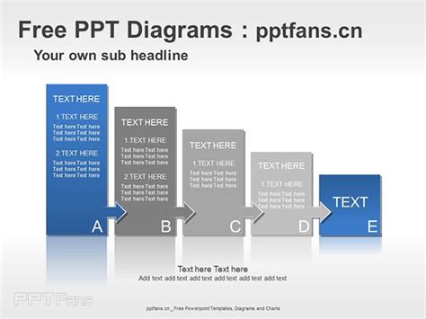 五层递进关系PPT模板_PPT设计教程网