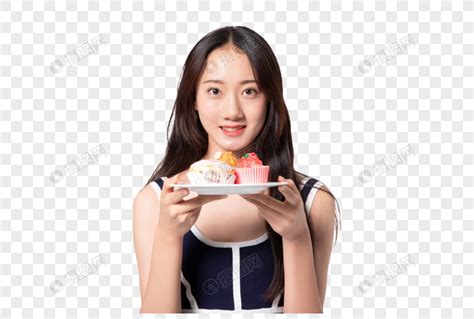 蛋糕女生图片