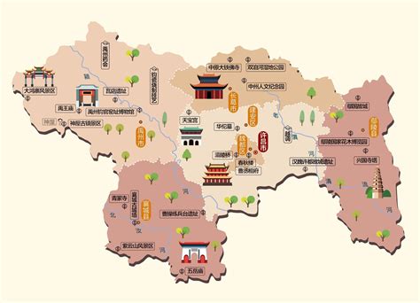 河南旅游景点地图图片