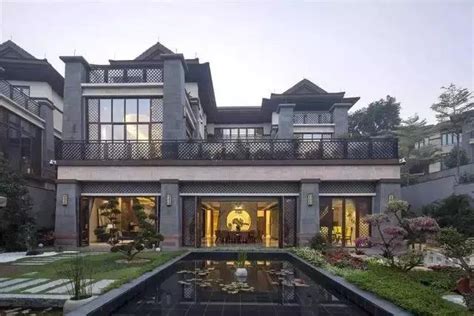 1000平新中式独栋别墅实拍图，带庭院，没千万身价不敢住_图纸头条_鲁班设计图纸官网