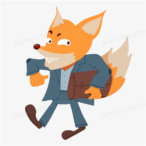 狡猾狐狸卡通图片,狡猾的狐狸图画_大山谷图库