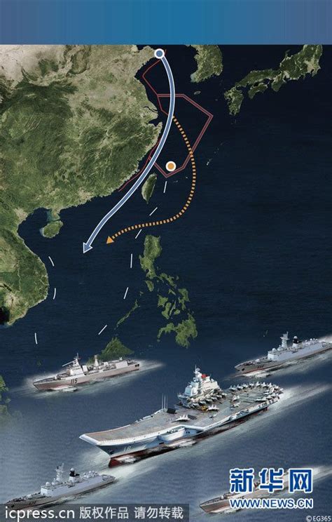 中国航母"辽宁舰"赴南海路线图 通过台湾海峡(组图)_财经_中国网
