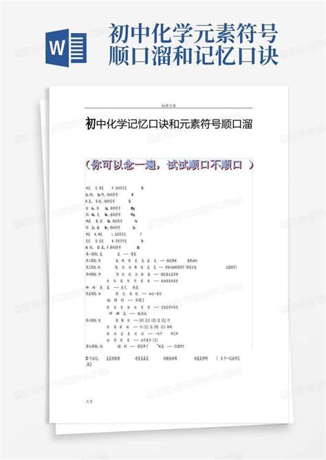 化学元素符号表_word文档在线阅读与下载_免费文档