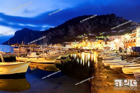 Marina Grande at night, Stock Photo, Picture And Royalty Free Image ...