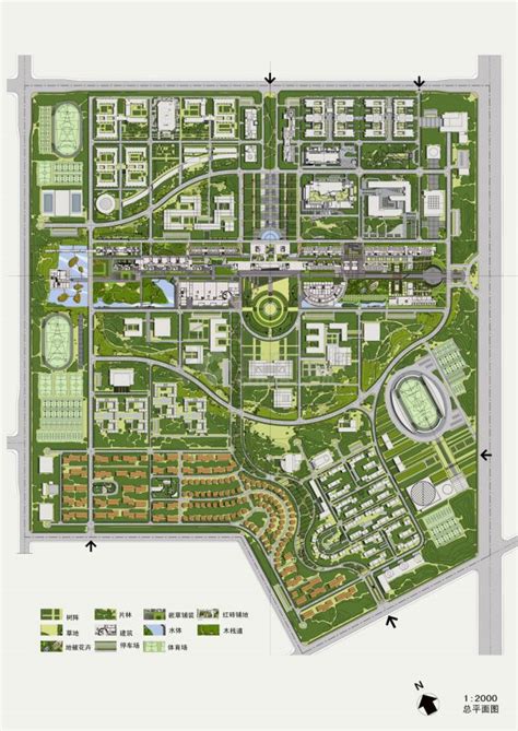 【方案1】首都经济贸易大学校园总体规划（2013版）规划方案-搜建筑网