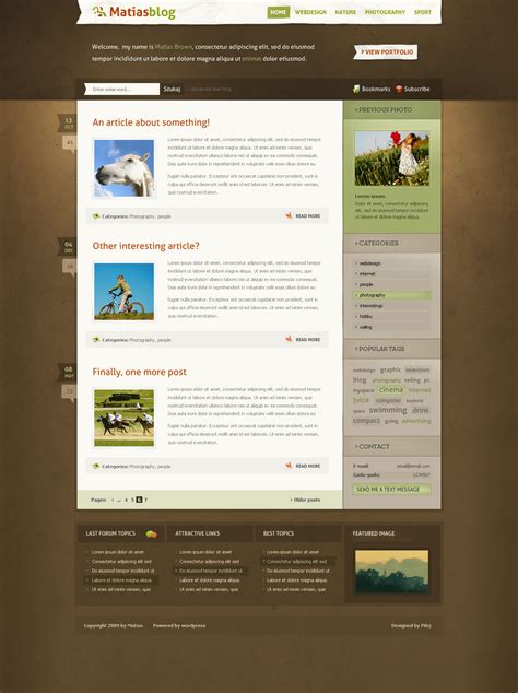 漂亮的博客网站页面设计-UI世界