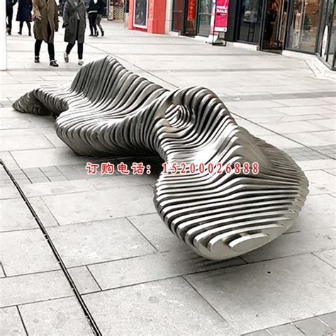 不锈钢座椅雕塑 (6)-宏通雕塑