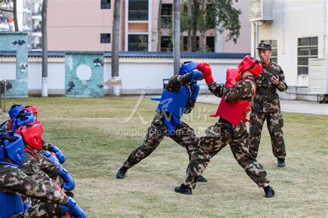 广西崇左：武警官兵开展搏击对抗训练-人民图片网
