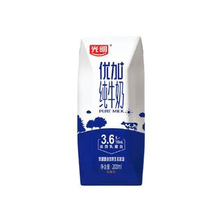 Bright 光明 优加 3.6g乳蛋白 纯牛奶 200ml*12盒 钻石装【报价 价格 评测 怎么样】 -什么值得买