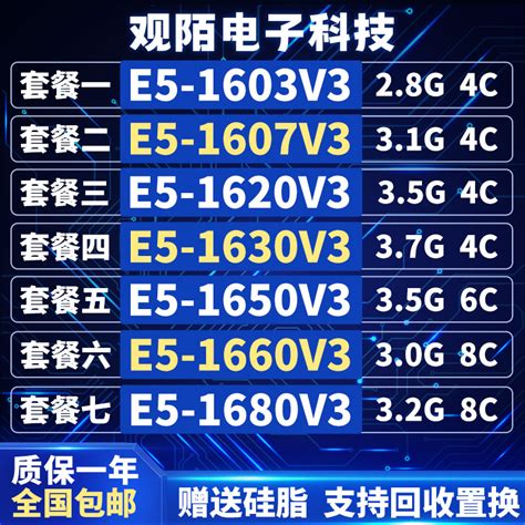 Intel E5-1603v3 1607v3 1620v3 1630v3 1650v3 1660v3 1680v3cpu-淘宝网