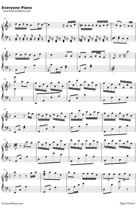 《童话镇》简单钢琴谱 - 暗杠左手右手慢速版 - 简易入门版 - 钢琴简谱