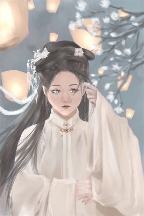 追梦人插画古风头像女生