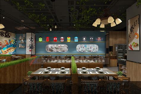 郑州高档餐厅装修设计哪里好自助餐厅装修空间布局_tianheng365-站酷ZCOOL