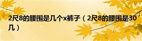 2尺8的腰围是几个x裤子（2尺8的腰围是30几）_红酒网