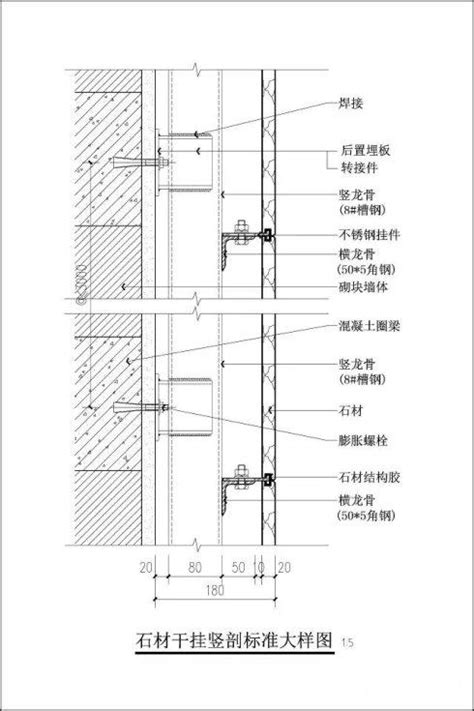 干挂石材做法图集图片