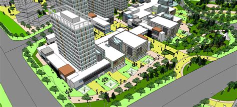安康未来城市规划设计建筑SU模型-sketchup模型-筑龙渲染表现论坛