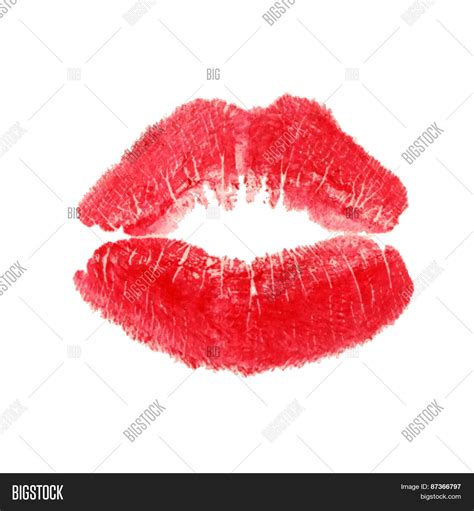Red Lipstick Kiss Vector & Photo (Free Trial) | Bigstock