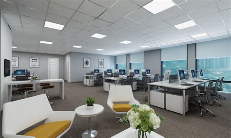 073-1022现代办公室开敞办公工位员工办公区3d模型下载-【集简空间】「每日更新」