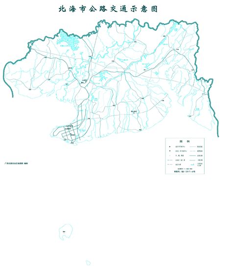 北海市标准地图（公路版）_北海地图库_地图窝