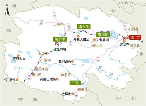 青海地图全图详细,青海省详细,中详细_大山谷图库