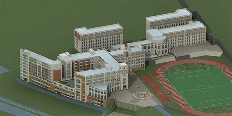 学校---中学3dmax 模型下载-光辉城市