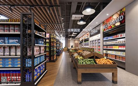 杭州优选超市装修设计效果图案例-商场/超市-国富装饰