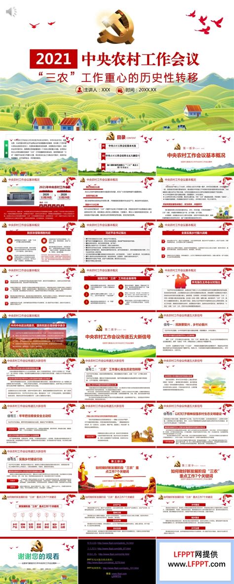 中央农村工作会议“三农”工作重心的历史性ppt模板免费下载-PPT模板-千库网
