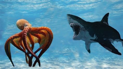 罕见画面：北太平洋巨型章鱼捕食鲨鱼全过程！看完让人大开眼界_腾讯视频