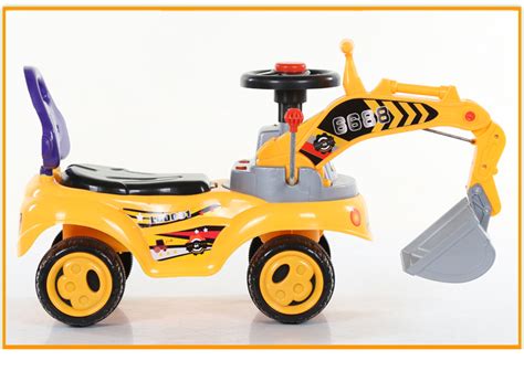 儿童挖掘机玩具车推挖土机可坐可骑全电动大号男孩勾机工程车-阿里巴巴