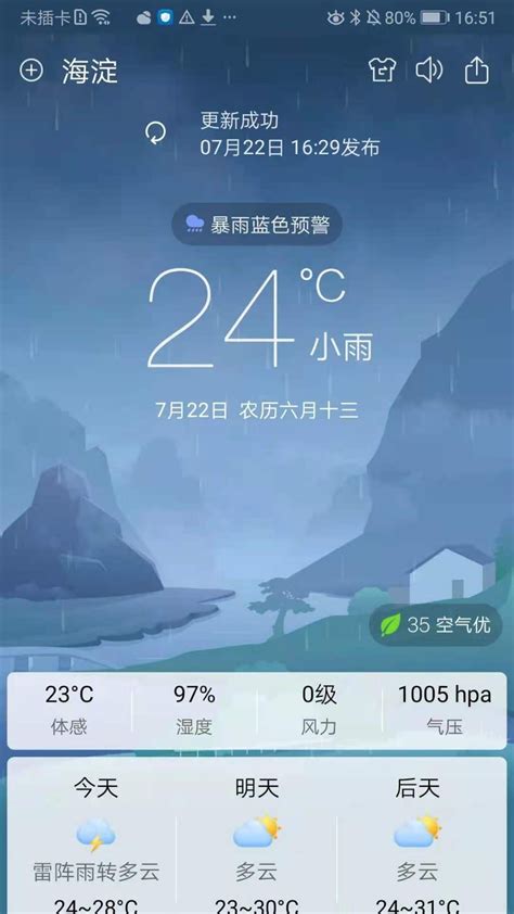 安徽省气象台：大雨，局部暴雨！雷阵雨天气即将上线