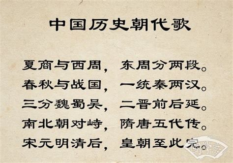 国学知识：中国历史朝代歌-国学知识-国学梦