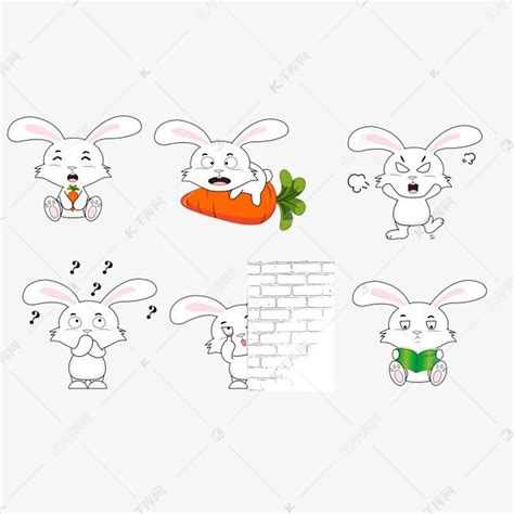 卡通兔子吉祥物素材图片免费下载-千库网