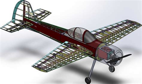 雅克55航模飞机SW模型-免费机械三维模型设计软件下载-莫西网