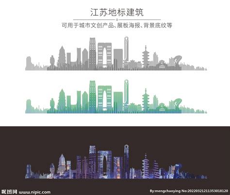 苏州城市地标设计图__风景_PSD分层素材_设计图库_昵图网nipic.com