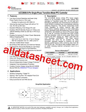 UCC28056 Datasheet(PDF) - Texas Instruments