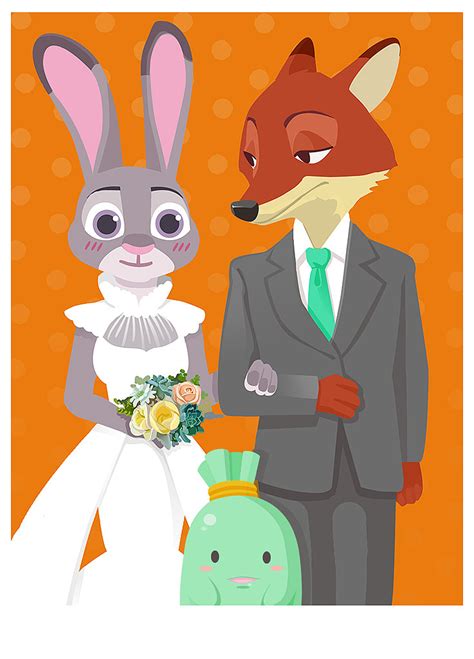 疯狂动物城 | 狐尼克和兔朱迪的婚礼|插画|艺术插画|thelastdust - 原创作品 - 站酷 (ZCOOL)