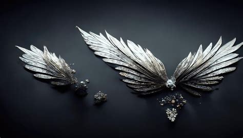 Premium Photo | Raster illustration of fairy wings made of white ...