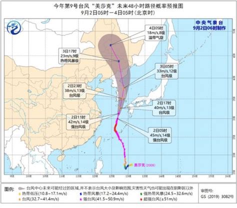 2020年第9号台风美莎克已减弱为强台风级- 杭州本地宝